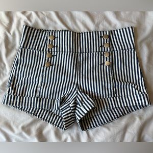 Brand forever21, Size 28, Color blue and white stripes